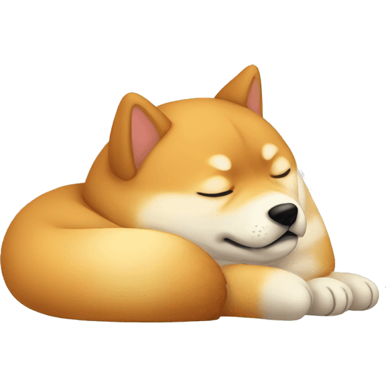 Cute Shiba Inu sleeping emoji