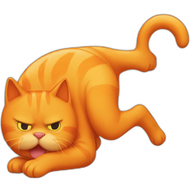 Orange cat puking emoji