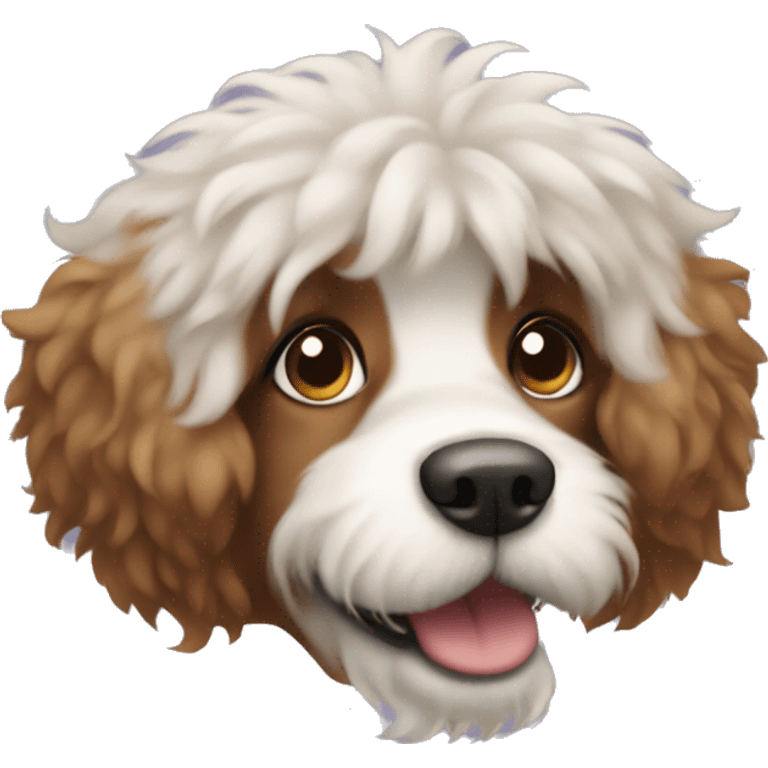 Dog with fluffy hair  emoji