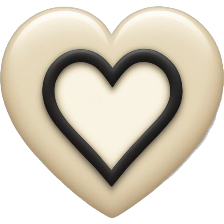 Black heart with " Hakeem " in cream color writing inside the heart   emoji