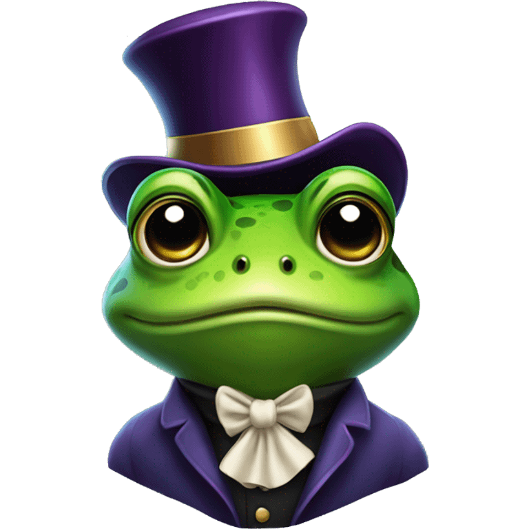 Frog with magician hat emoji