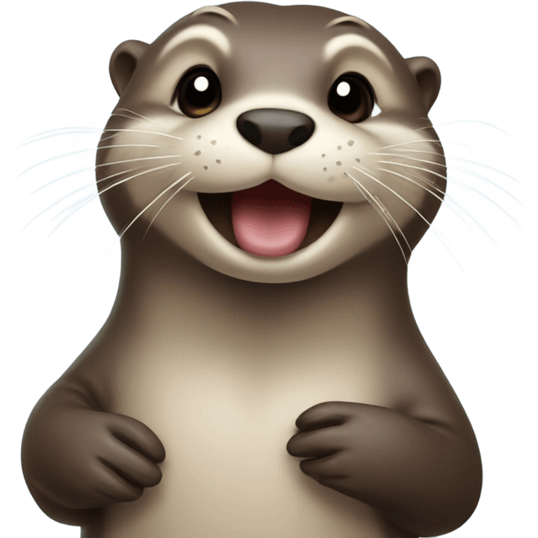 Otter blowing a kiss emoji