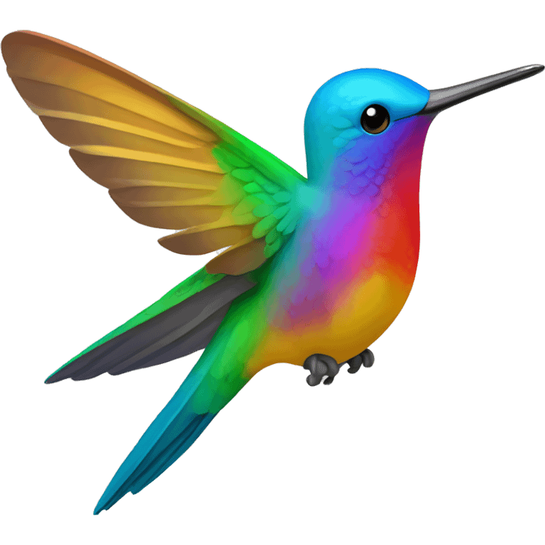 colibri multicolore emoji