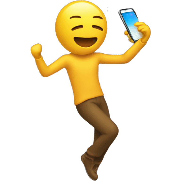 texting and dancing  emoji