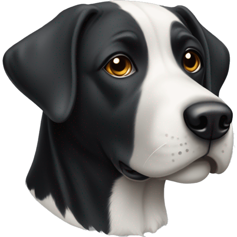 Black and white lab dog emoji