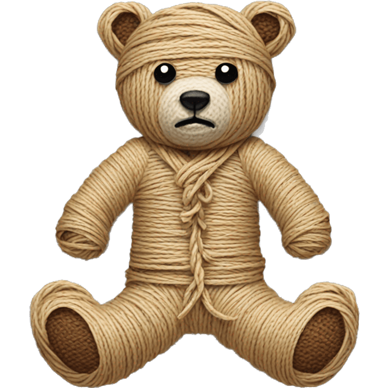 Tied bear made of threads emoji