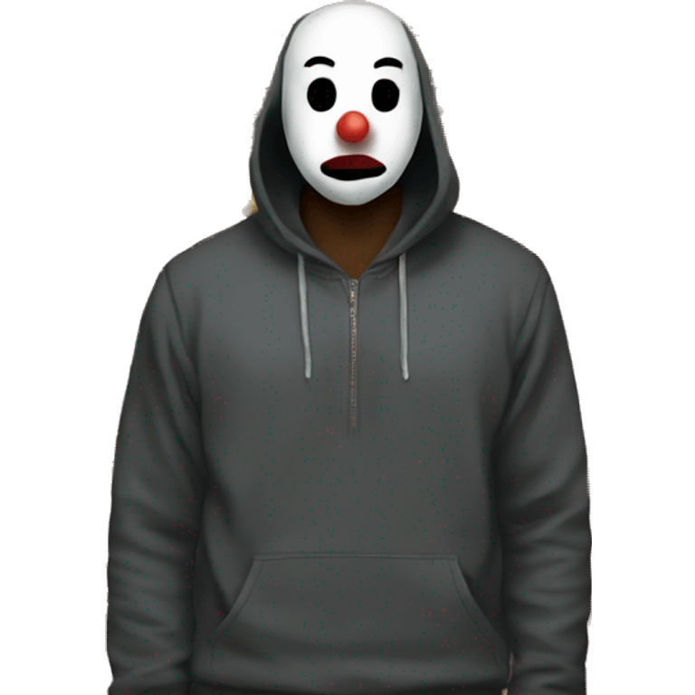 Kanye west whit mask of clown  emoji