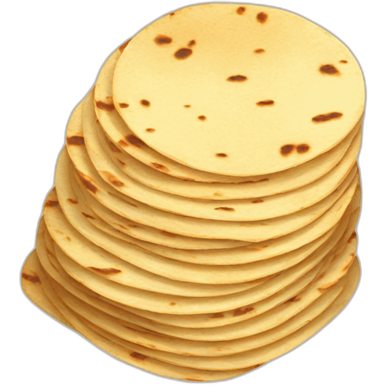 Small Stack of tortillas with some grill marks emoji