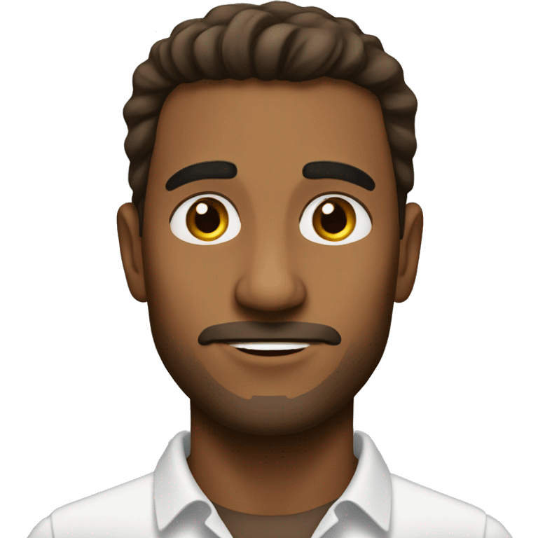 Brown man with long nowe emoji