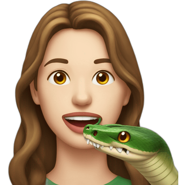 snake removed from a person mouth emoji