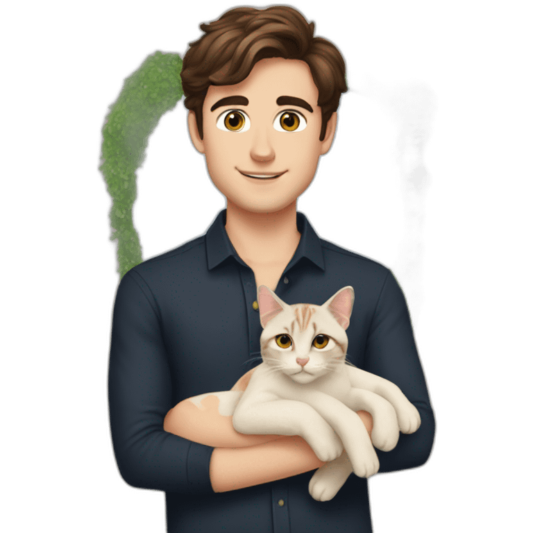 Charles Leclerc holding a cat emoji