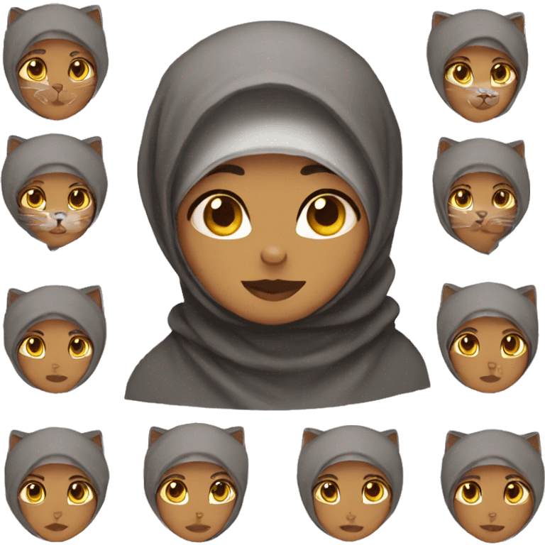 Cat with hijab emoji