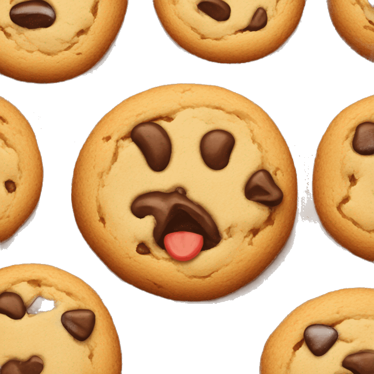 cookie with the letter T in it emoji