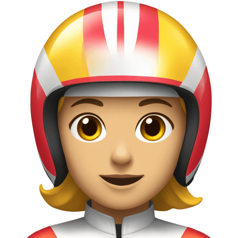 Speed racer as a girl emoji