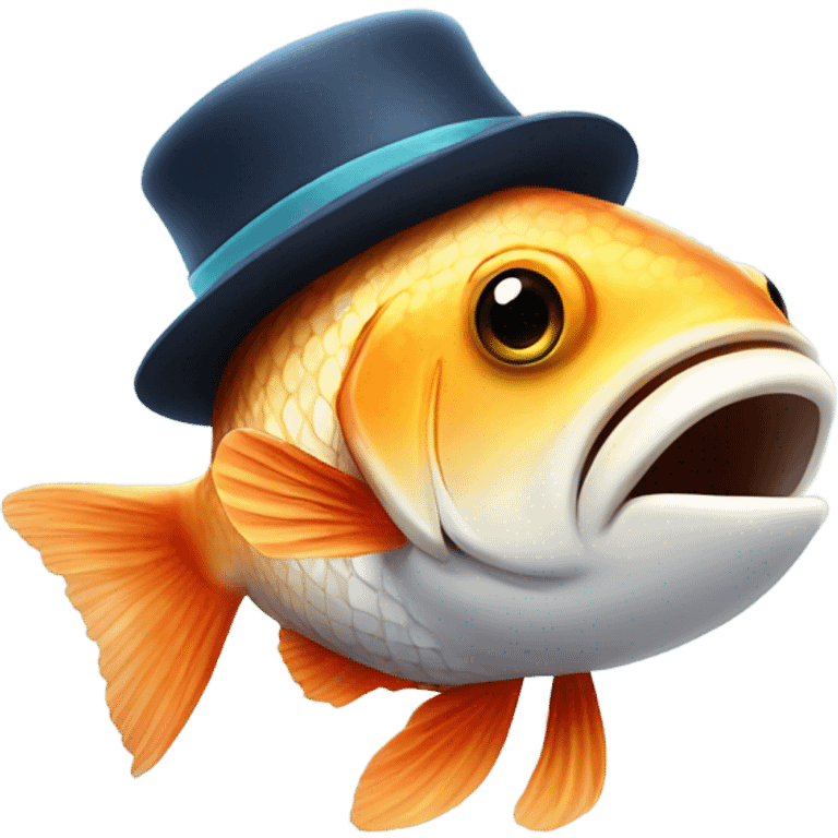 fish with hat emoji