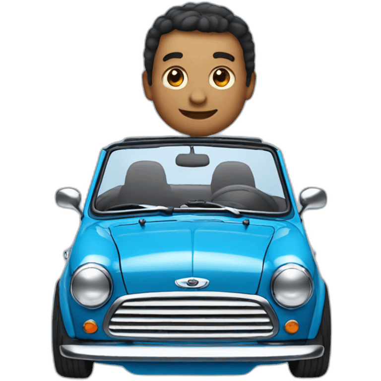 blue convertible mini cooper emoji