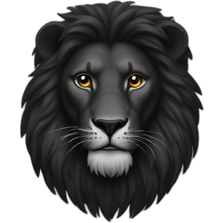 Black lion emoji