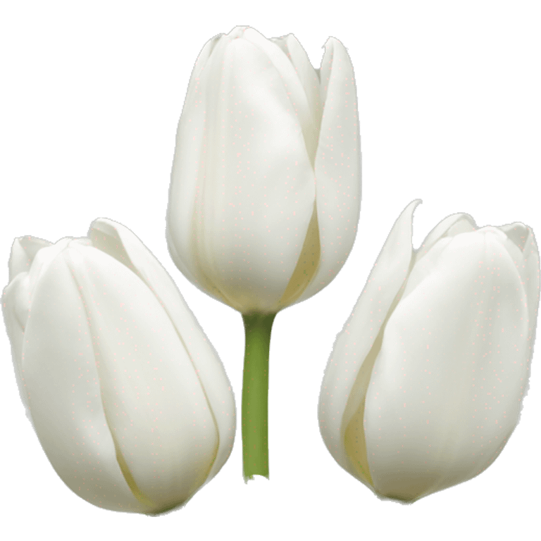 White tulips emoji