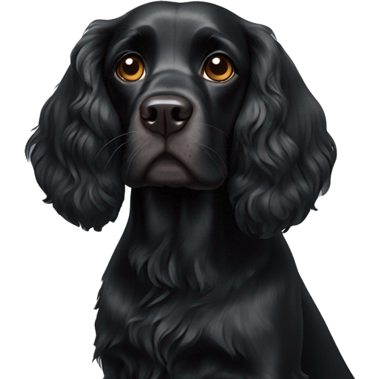 Black Spaniel Dog emoji