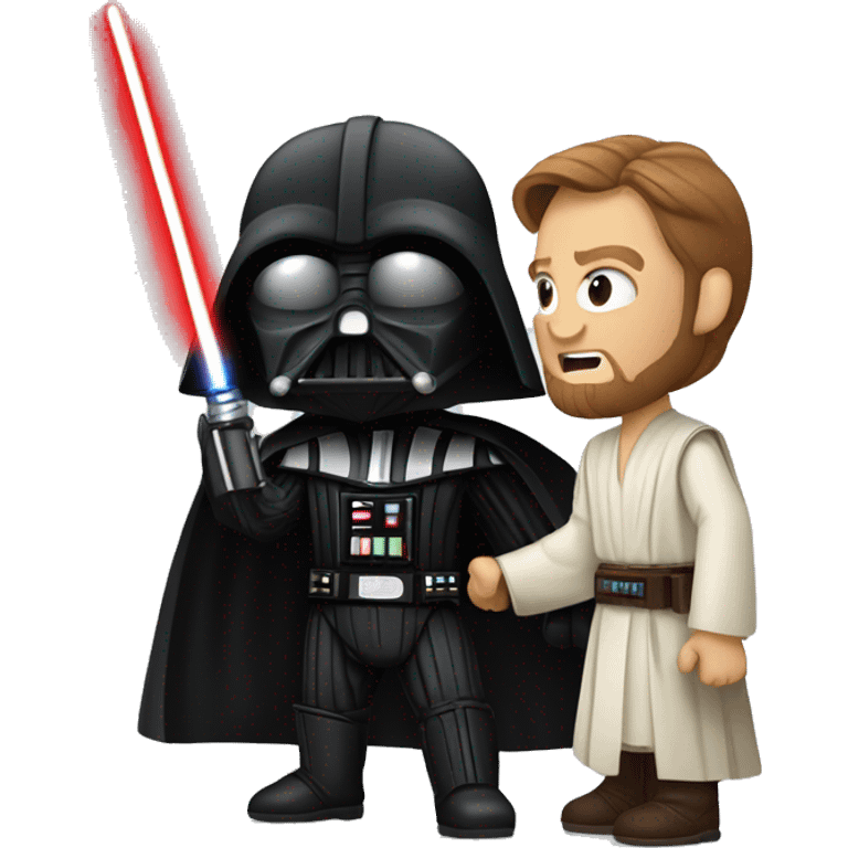 Darth vader vs obi wan emoji