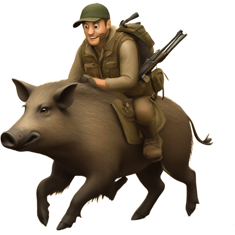 Wild boar hunting emoji