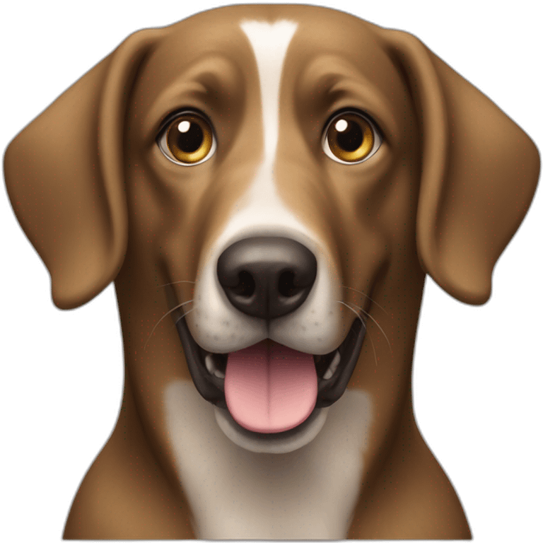 Crazy Braco de weimar brown dog emoji