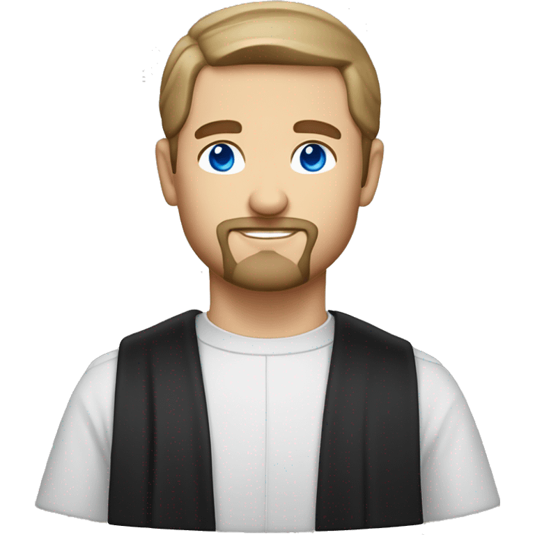 Caucasian Priest with blue eyes and goatee emoji