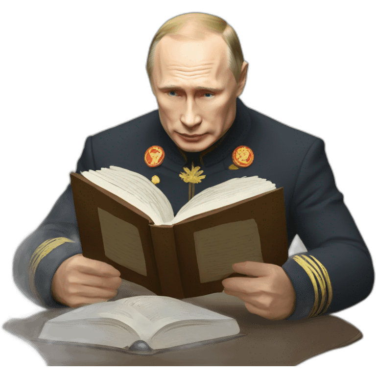 putin reading book emoji