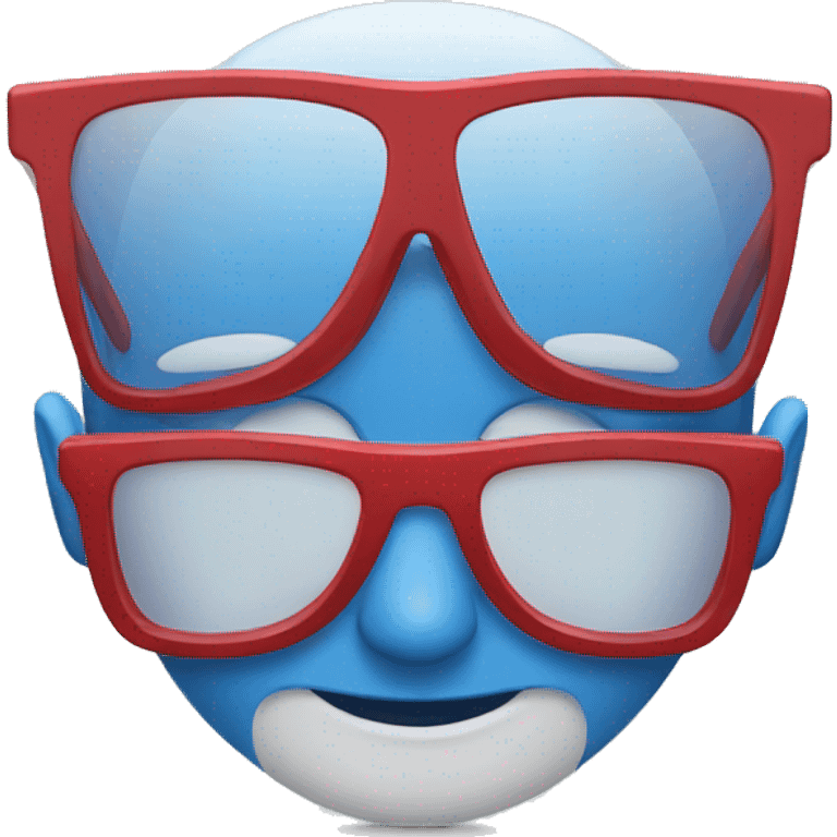 blue and red glasses  emoji