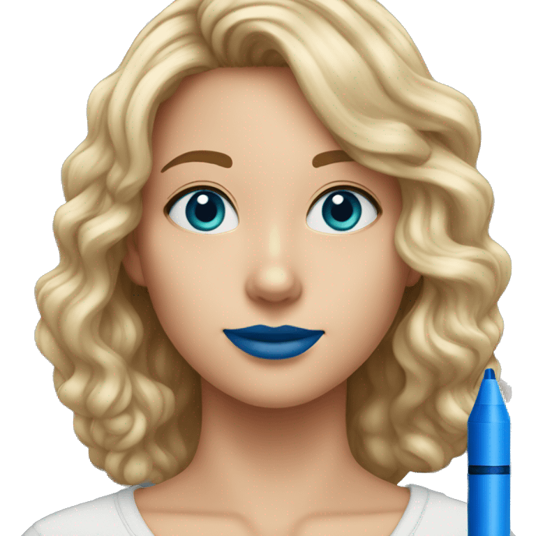 crayola blue marker emoji