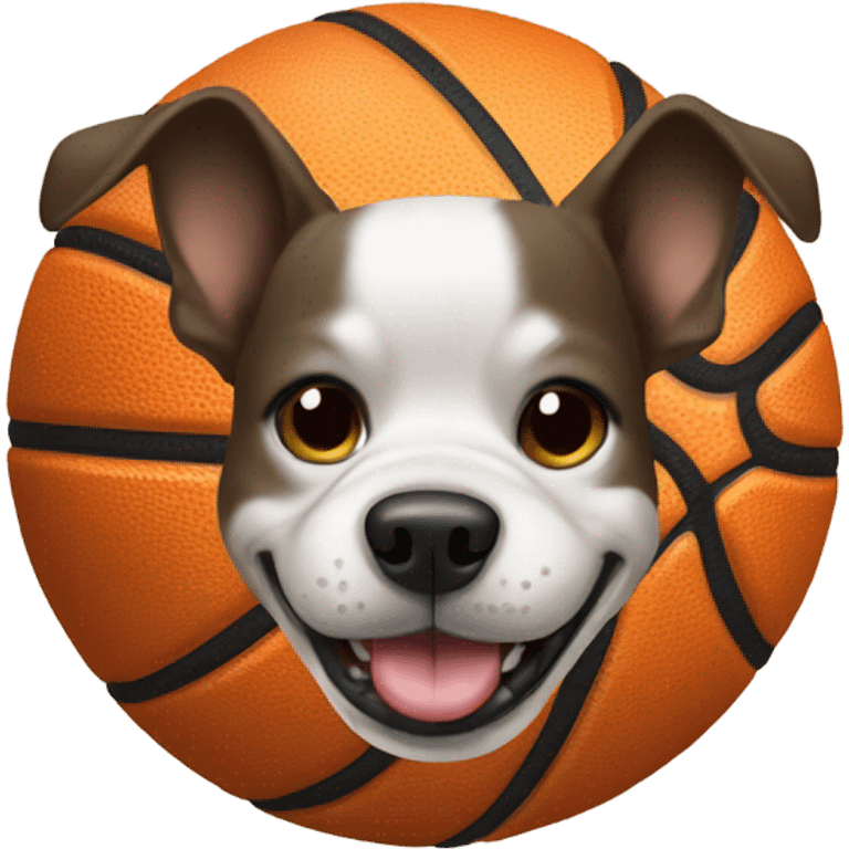 Dog playing basketball  emoji