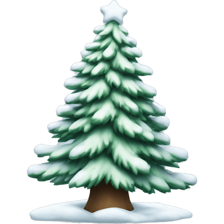 Snowy Christmas tree emoji