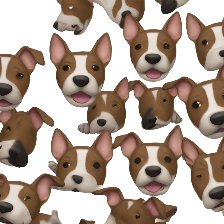 Bull terrier with brown and black  emoji