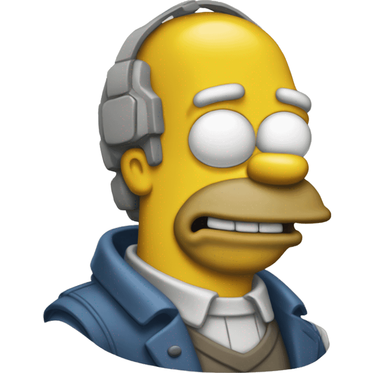 Homer Simpson, qui tient une facture emoji