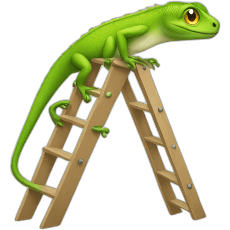 lizard with ladder emoji