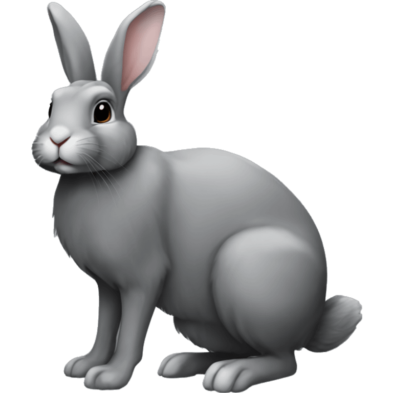 rabbit-lopear-dark grey-fullbody-lop emoji