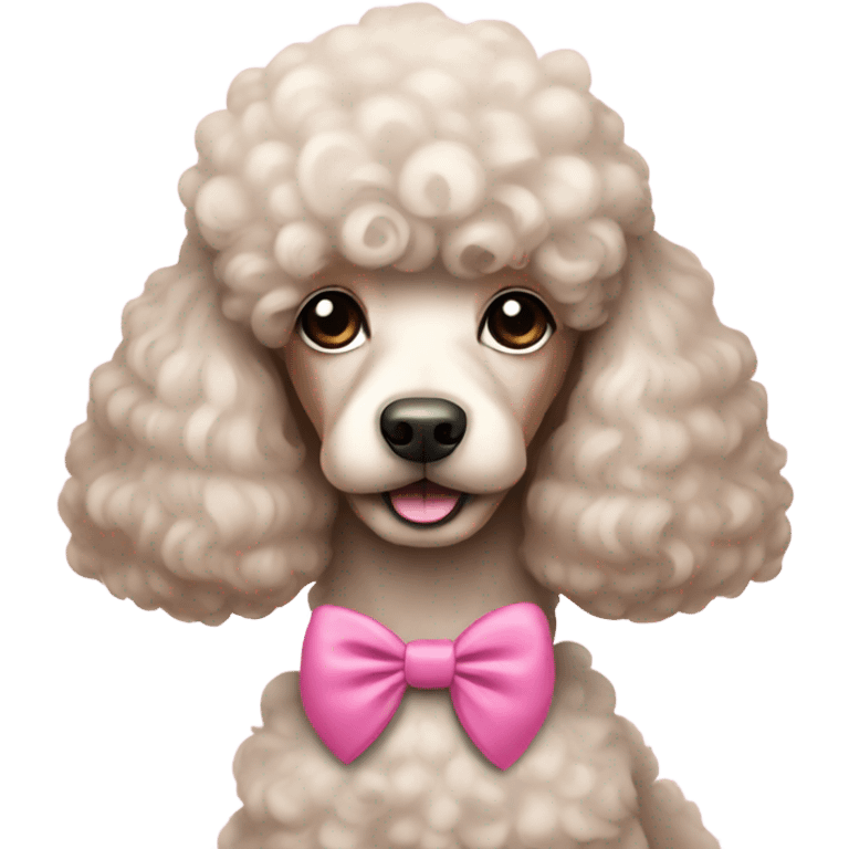 poodle with pink bow emoji