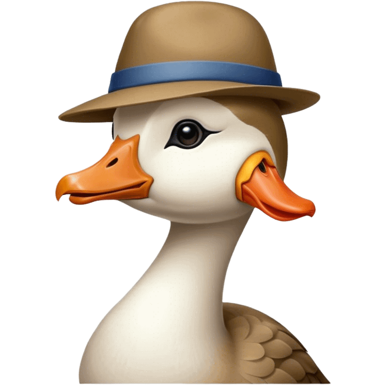 Goose with hat emoji