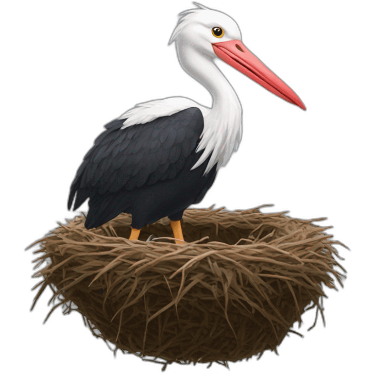 andrej babis stork nest on head emoji