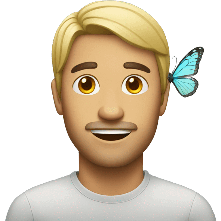 Men with butterfly  emoji