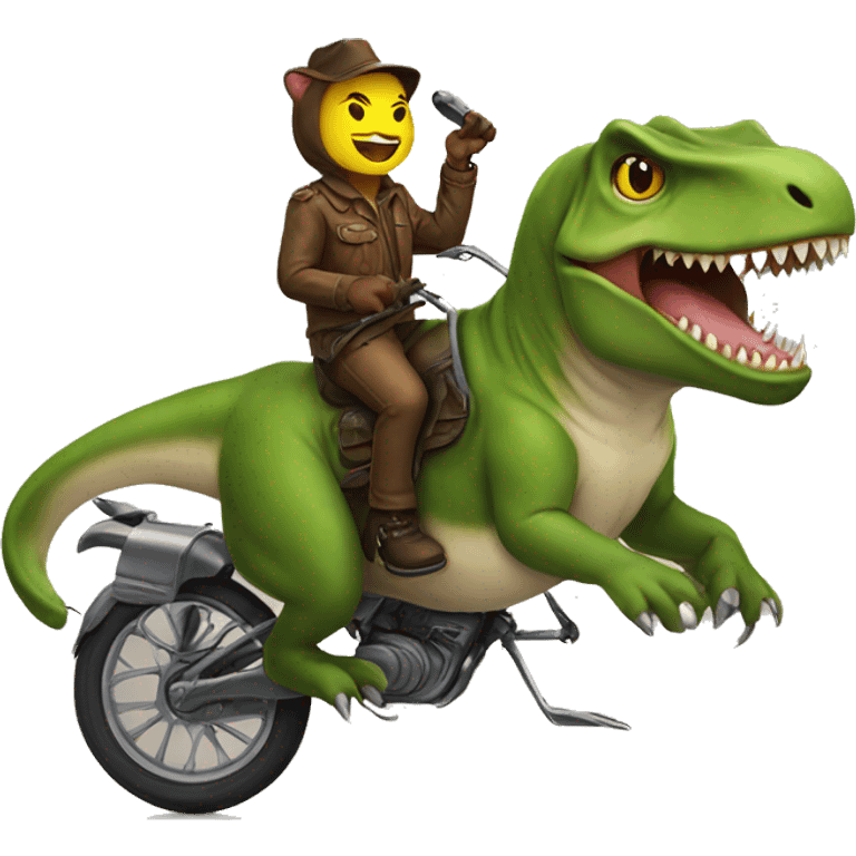 trex riding cat emoji