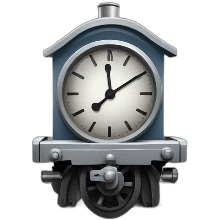 Train clock emoji