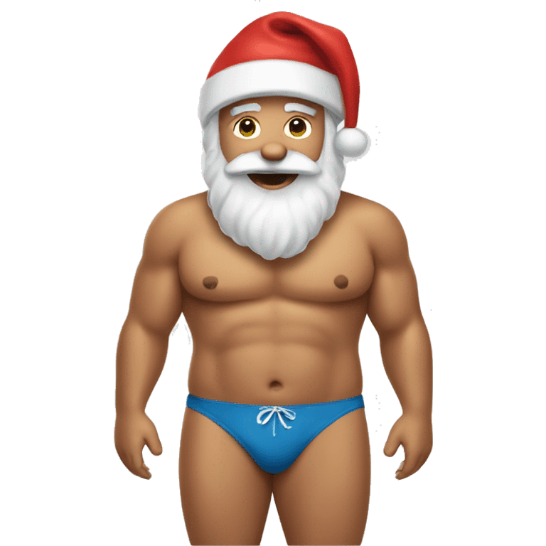 Santa in a bathing suit emoji