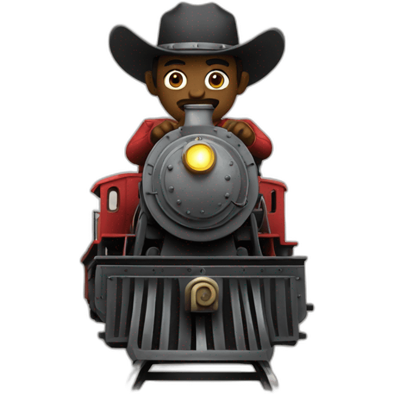 steam train cowboy emoji