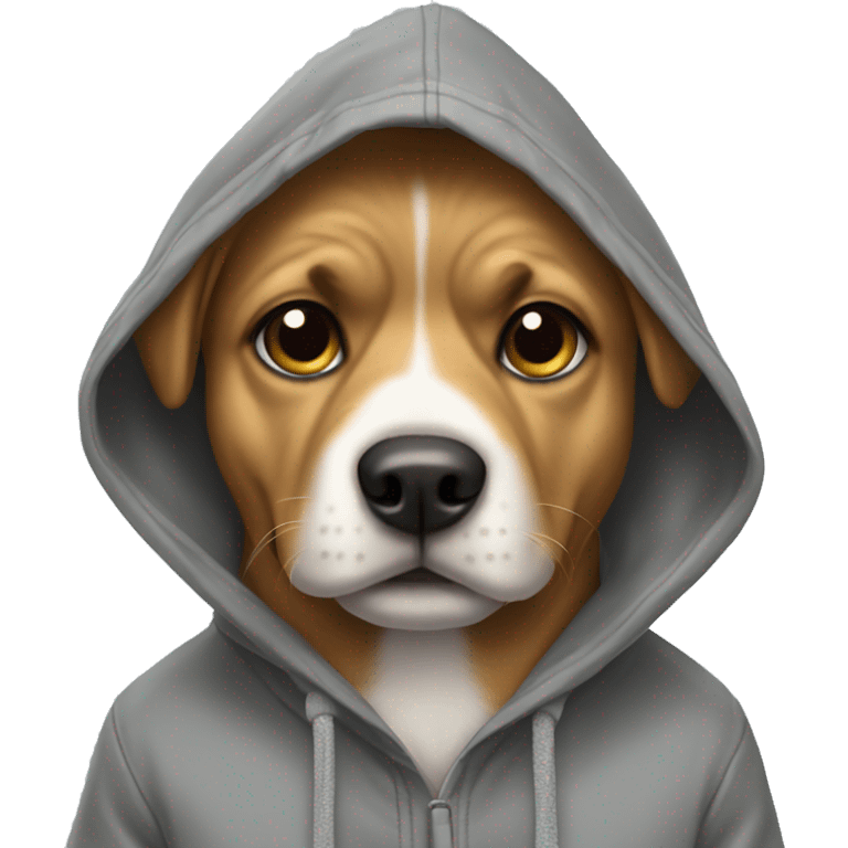 dog waring a hoodie emoji