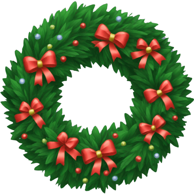 Christmas wreath emoji