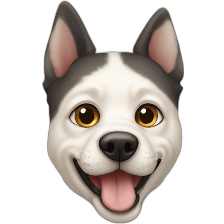 Perro con ojos de gato y lengua de serpiente emoji