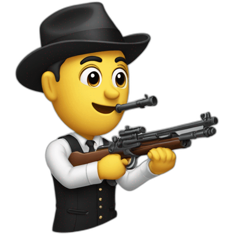 Music Man play gun emoji