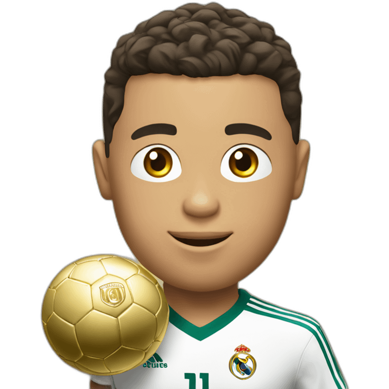 Ronaldo avec le ballon d'or emoji