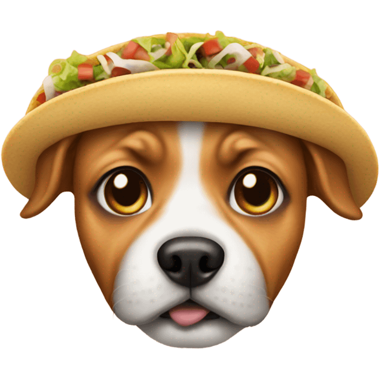 Dog with tacos emoji